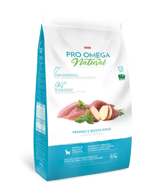 Pro Omega Natural  Filhotes | Raças Mini e Pequenas  Super Premium - Pro Omega - Natural - Cães Pro Omega Natural  Filhotes | Raças Mini e Pequenas  Super Premium - Pro Omega - Natural - Cães