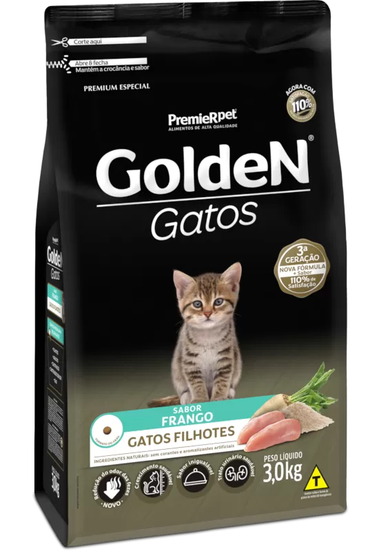 Golden Gatos Filhotes Frango 3 kg Golden Gatos Filhotes Frango 3 kg
