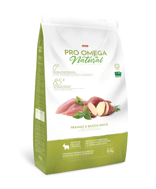 Pro Omega Natural  Adultos | Raças Mini e Pequenas  Super Premium - Pro Omega - Natural - Cães Pro Omega Natural  Adultos | Raças Mini e Pequenas  Super Premium - Pro Omega - Natural - Cães