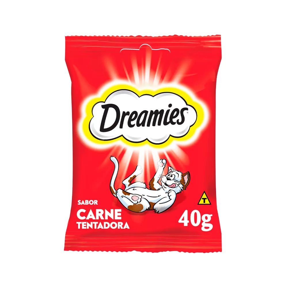 Petisco Dreamies Carne Tentadora Gatos Adultos 40G Petisco Dreamies Carne Tentadora Gatos Adultos 40G
